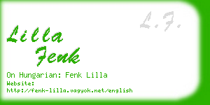 lilla fenk business card
